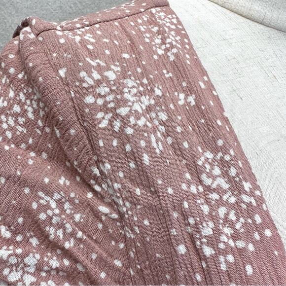 Urban Outfitters Kerriann blush pink floral print wide leg jumpsuit size Medium - Picture 12 of 16